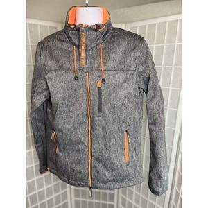 $175 SUPERDRY WINDTREKKER JACKET GREY FLURO ORANGE MENS XL